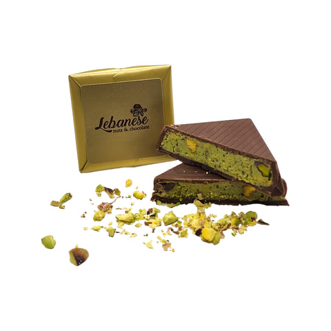 Chocolate Pistachio Paste With Pistachio Square/شوكولا مع عجينة فستق حلو